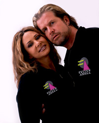 Alexandra Silk and Luc Wylder wearing Fallen Angel Jackets